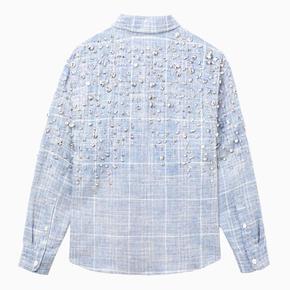 24SS 1989 스튜디오 후드 티셔츠 SS24 101CO Light blue