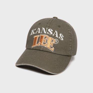 LEE 리 캔자스 레터링 볼캡 카키 LE2501CA08KH
