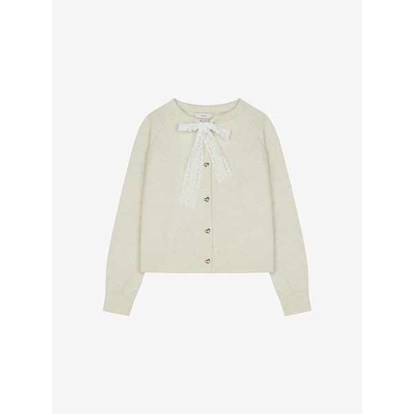 레이스 리본 타이 니트 가디건 (TMCCA2912)