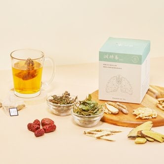 가의원 한의사가 만든 윤폐차 1개 곰보배추 더덕 길경 생강 황기 맥문동차 티백 (2g x 15포)