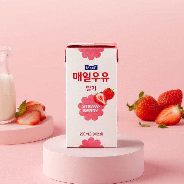 매일우유 멸균우유 딸기 200ml 24팩