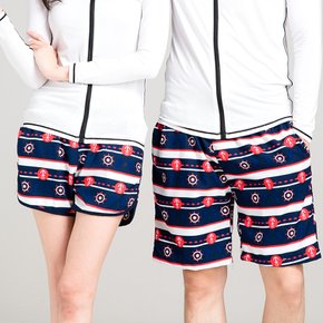 커플 비치바지 캡틴(F~XL)남녀 수영복바지