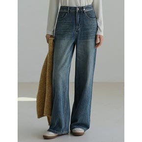 STITCHED STRAIGHT DENIM PANTS_NFDP4126 (BLUE)