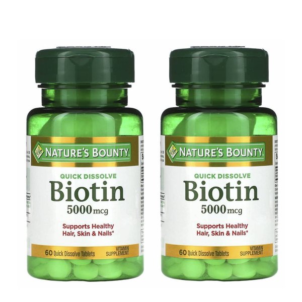 네이쳐스바운티 비오틴 Biotin 5000mcg 60정 2개