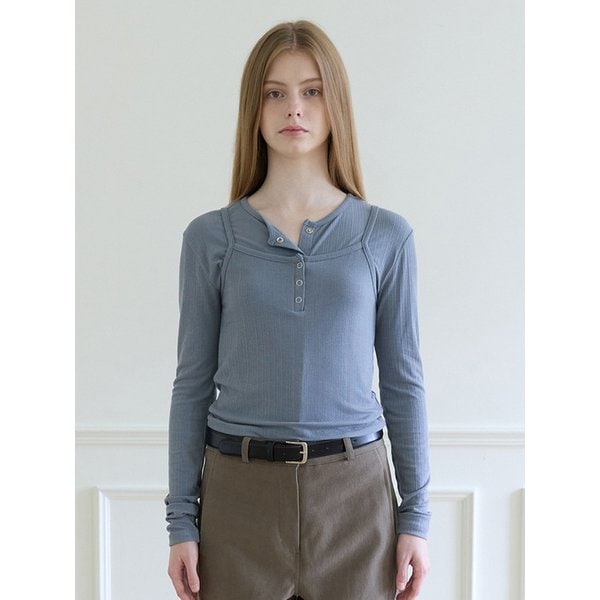 Ring Snap Sleeveless - Fog Blue