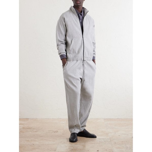 스트레이트 린넨 블렌드 캔버스 드로우스트링 팬츠 46376663163042168