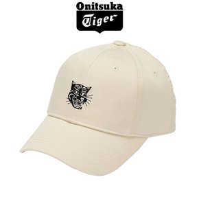 오니츠카타이거 남녀 공용 로고 자수 캡 모자 볼캡 베이지 브라운 3183B120.250
