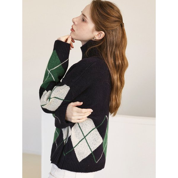 아가일 반폴라 니트_3color