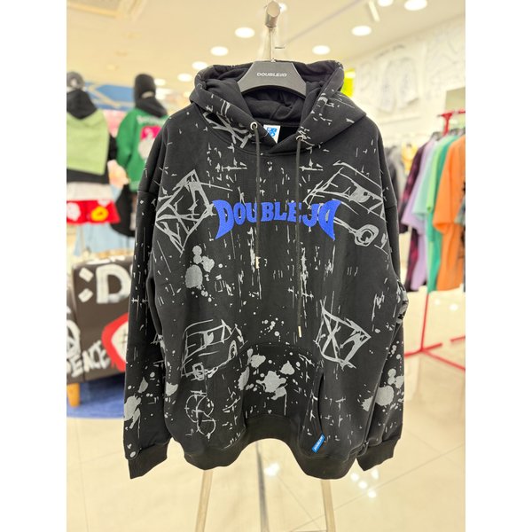 [여주점] 기모토끼,낙서, 후드티, 블랙JGZZ30C24