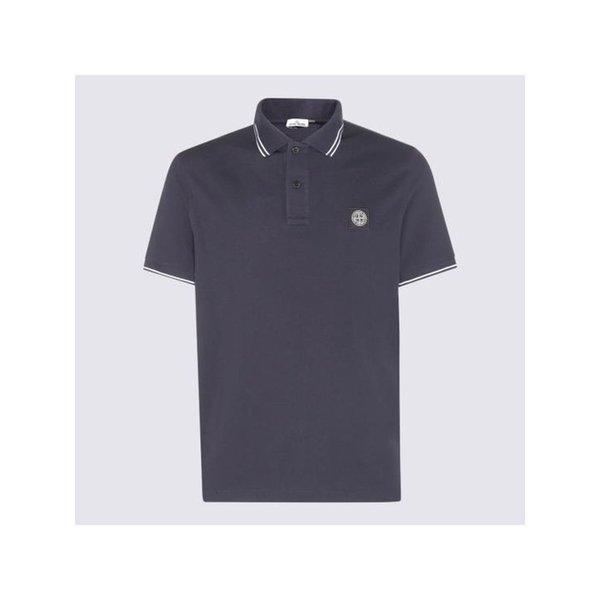 스톤 아일랜드 2SC18 스트레치 코튼 피케 숏슬리브 폴로 셔츠 80152SC18 A0020 NAVY BLUE DOM