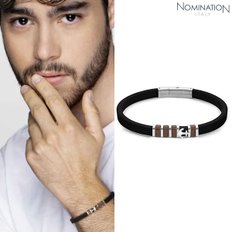 팔찌 CITY (시티) bracelet in steel and silicon with CHOCOLATE PVD 028803 (택1)