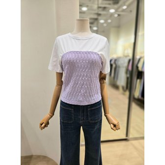 플라스틱아일랜드 [부산점] 레이스믹스 반팔 티셔츠 (PQ2CH484)