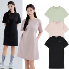 [24S/S] 디스커버리 DWOP91043 여성 프레시벤트 폴튼 경량 우븐 원피스 여자 여름 원피스