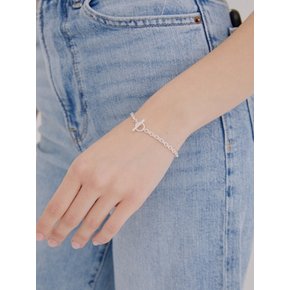 [Silver] Bold Toggle Bracelet