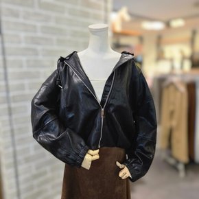 대구백화점레코브니트 후드 페이크레더점퍼(LC31FYJP523X)