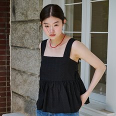 LACE SLEEVELESS TOP_BLACK