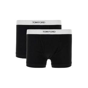 톰포드 T4XC32270 002 BLACK SET OF 2 COTTON BOXERS WITH LOGO ELASTIC