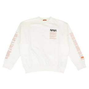 3938135 Heron Preston White NASA Crew Neck Sweatshirt