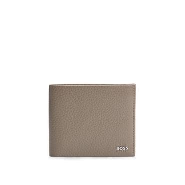 BOSS [SP25] 폴리시드 로고 레터링 그레인 소가죽 지갑 오픈 그린(50529496376)