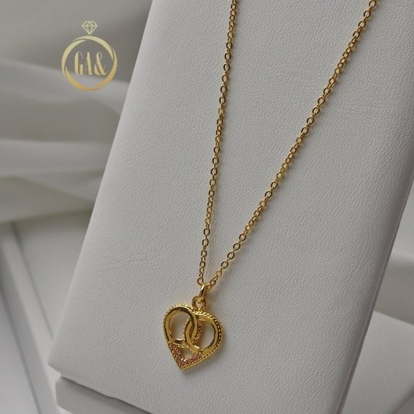 [가앤] 24k순금 앨리스 하트 목걸이3.75g