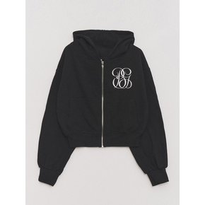 Logo Signature-fit Puff-Sleeve Hood Jacket Black