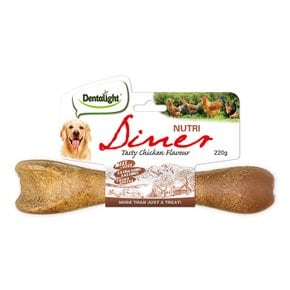 [덴탈라이트] 뉴트리 다이너 맛있는 덴탈껌 - 닭고기 맛(L) 220g/강아지간식/애견간식