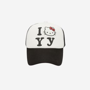 오픈 Yy x 헬로 키티 트러커캡 블랙 Open Yy x Hello Kitty Trucker Cap Black