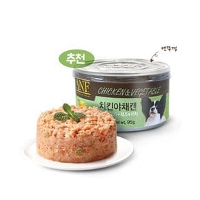 강아지캔 치킨야채 95g x 72개 영양만점 애견캔