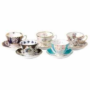 [해외직구] ROYAL ALBERT 로얄알버트 100주년 90~40년 찻잔 및 받침 180ml 10피스 세트