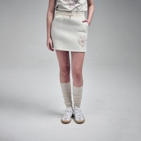 [마르디메크르디악티프]NEOPRENE MINI SKIRT CHAMPION CUP ACTIF_OATMEAL BEIGE/AFK41JSK001OTBE