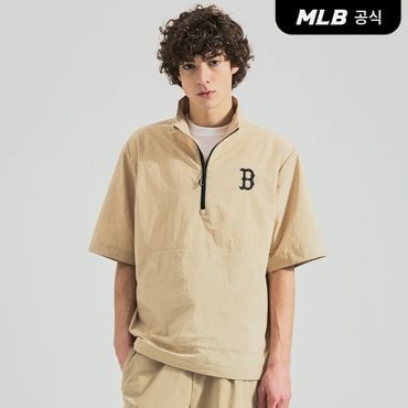 MLB [코리아공식]베이직 고프코어 반팔 아노락 BOS (Mg.Beige)