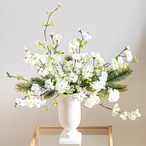 진달래 조화 센터피스 몬타나 화분 화병 50x60cm 인테리어 봄 꽃 테이블 장식 소품 행사 꾸미기