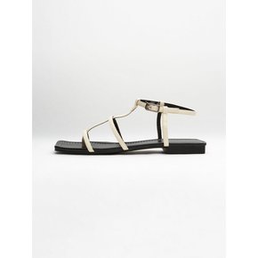 Square gladiator sandal - ivory