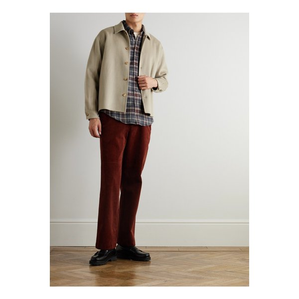 포르투기스 플란넬 어거스타 버튼다운 칼라 체크 코튼 셔츠 46376663162911670