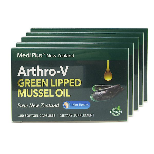 메디플러스 아스로브이 초록입홍합 오일 100캡슐 5개