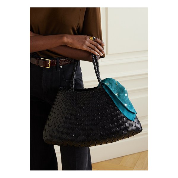 산타 크로체 빅 우븐 가죽 토트 블랙 1647597328137925