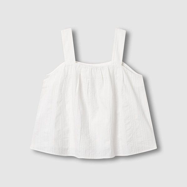 여 링클 민소매 파자마 셔츠 J206201091001