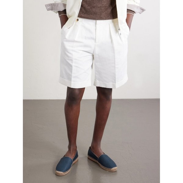 브루넬로쿠치넬리 스웨이드 트림 라피아 에스파드리유 46376663163010009