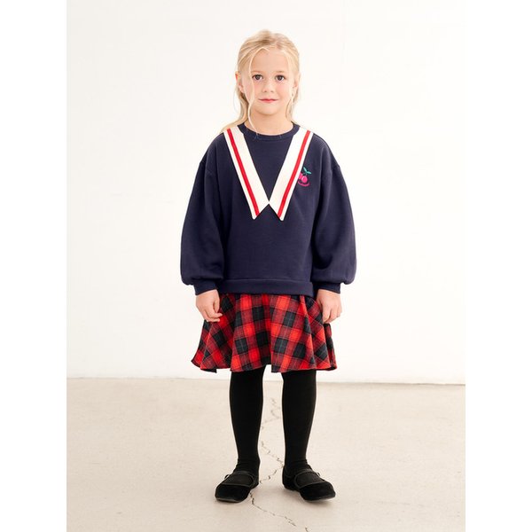 매력듬뿍체크밍크기모원피스