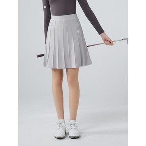 Knit Pleats Skirt (Grey)