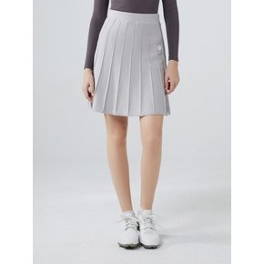 Knit Pleats Skirt (Grey)