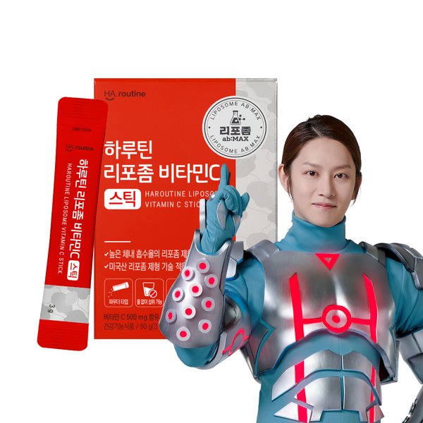 [~3/25 사은품증정]하루틴 리포좀 비타민C 분말 스틱 3g x 30포 (1개월분) / 리포조말, 물에 타먹는 비타민C