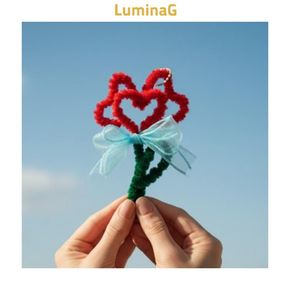 모루 키링 한 붓 만들기 키트 4개완성 미술 공예 체험 액세서리