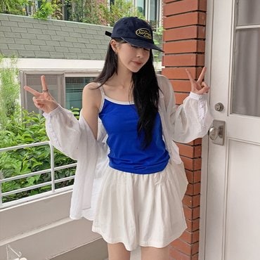 핫핑 델리카 양면착용 쫀쫀 배색 랍빠 끈나시P000CQIY