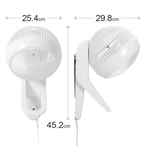 큰 대나무 벽걸이 서큘레이터- 360°회전 DC 모터- 리모컨장착 타이머포함 분해