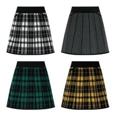 M 풋조이골프스커트 CQK FKJWC7701 KR 23FW CHECK KNIT SKORT WN