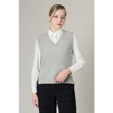 BCBG 올앤선드리 케이블 브이넥VT(A3WAK532)