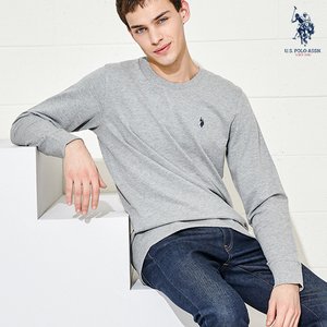 유에스폴로 [U.S. POLO ASSN.] SS 남성 화이트라벨 USA 코튼 블렌디드 맨투맨_M/GREY