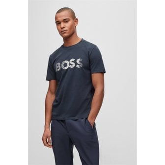 BOSS [47프로 할인][FA23] 레귤러핏 로고 티셔츠 다크 블루(50494106402)