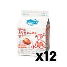 덴마크 드링킹 요구르트 딸기 팩음료 275ml x 12개